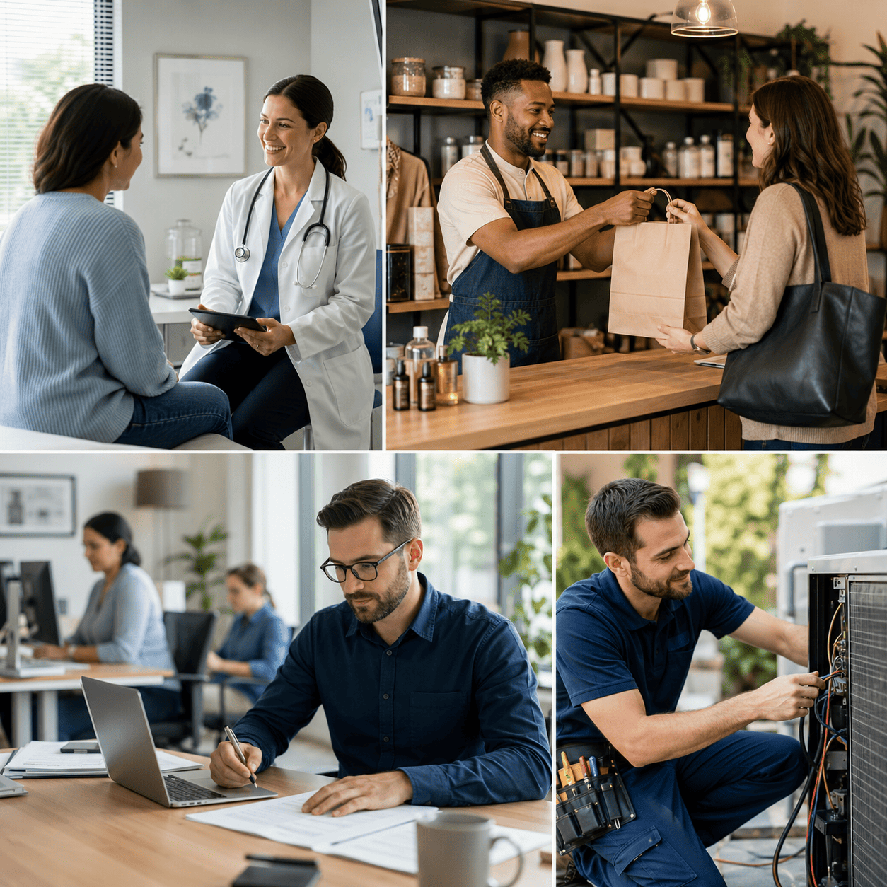Ambientes de trabalho e atendimento profissional
