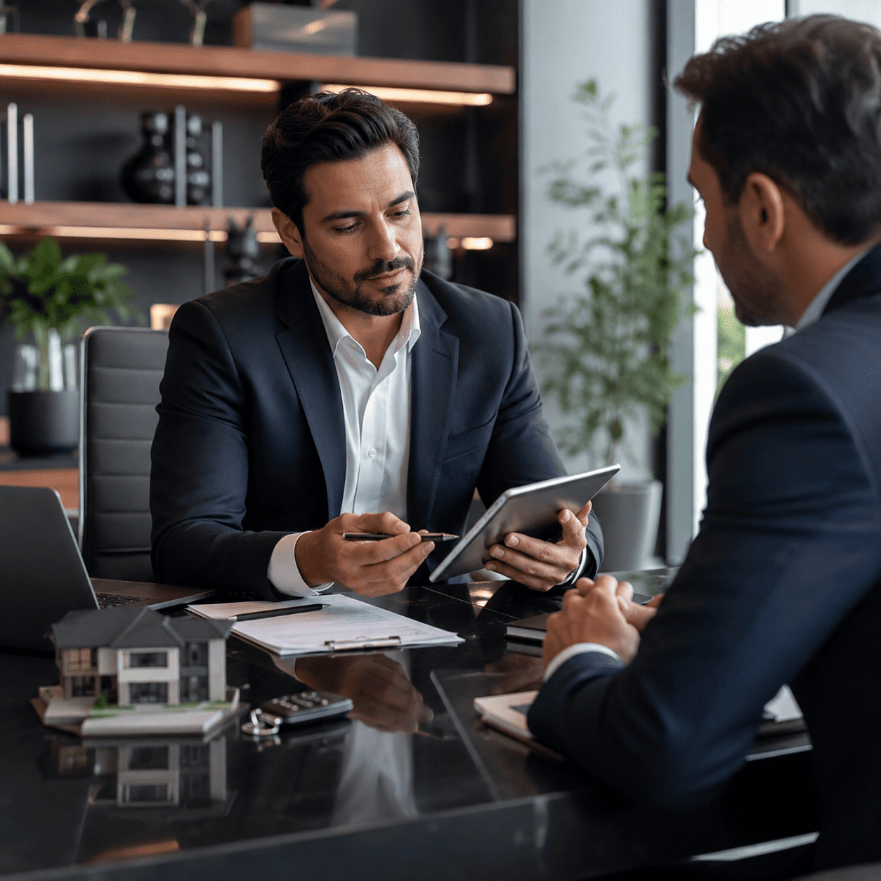Reunião de negócios moderna e focada