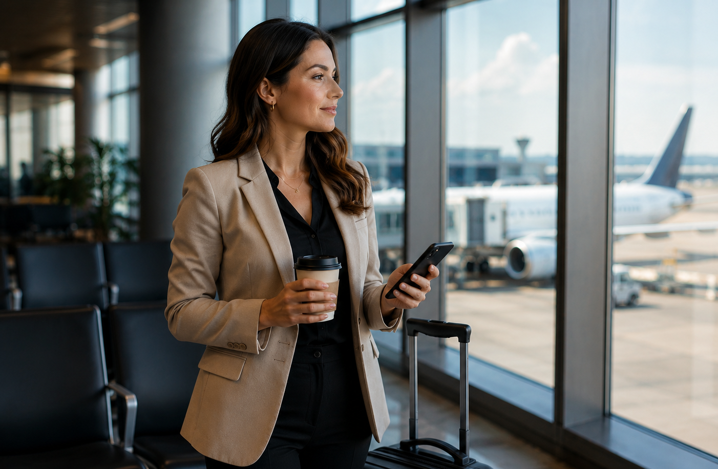 Terminal moderno e viagem de negócios