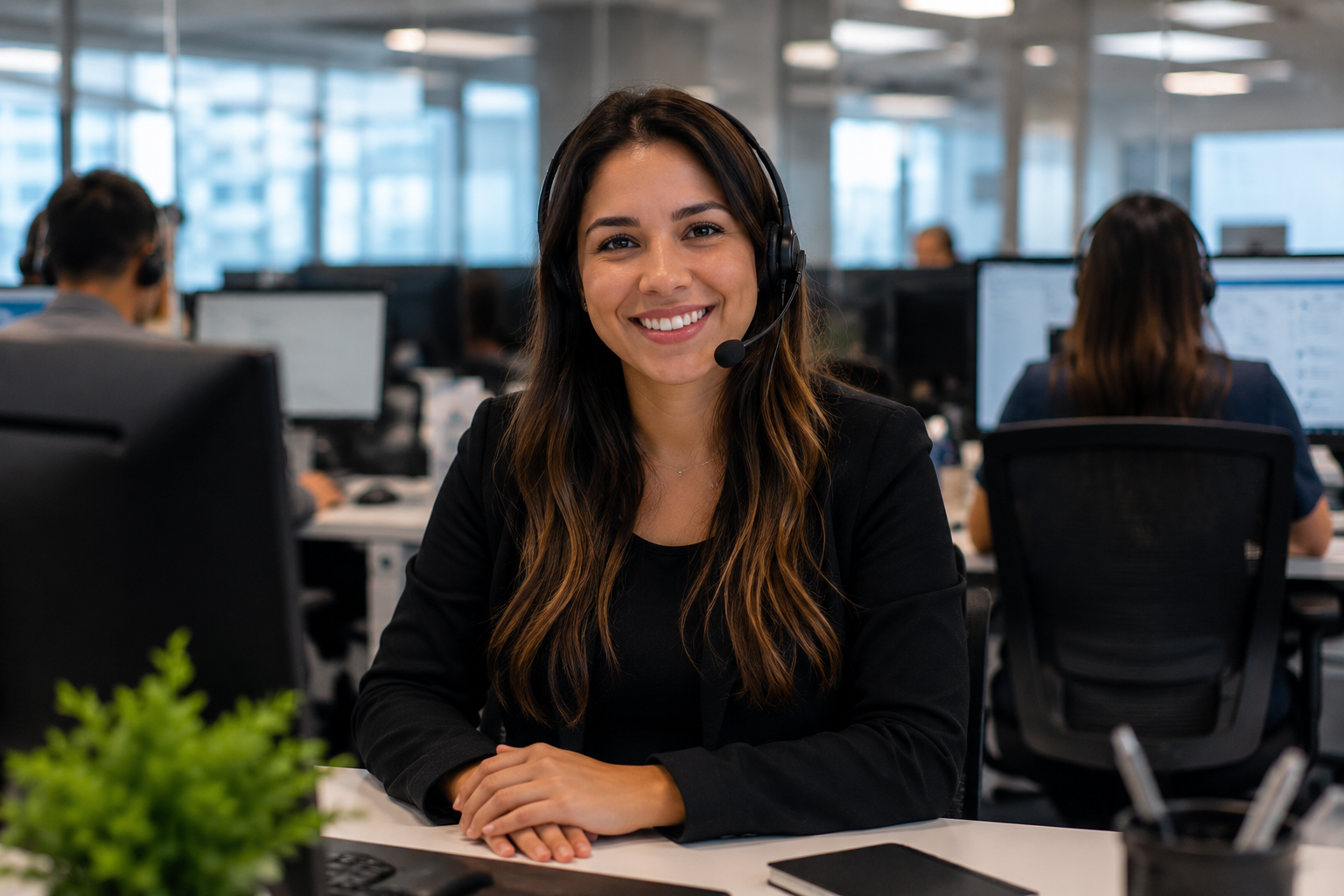 Ambiente corporativo moderno e acolhedor