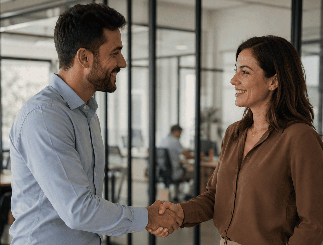 Ambiente corporativo com foco em tecnologia