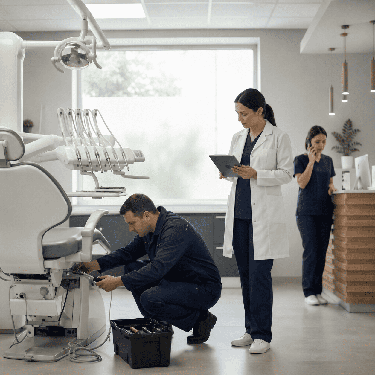 Oficina dental moderna e tranquila